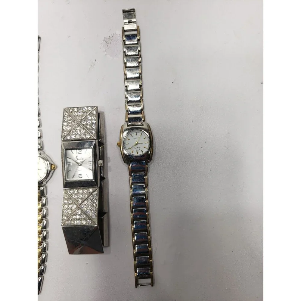 Lot of 6 Womens Wrist Watches Shefield Sachi Quartz Nelsonic LTD Quartz Untested